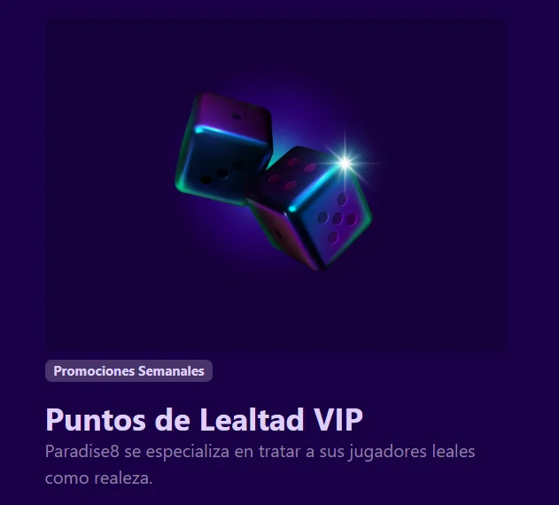 Paradise8 Casino Puntos de Lealtad VIP Paradise8 Casino programa de puntos de lealtad VIP para jugadores